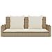 Panchina a Dondolo con Cuscini Beige 119x56x48 cm in Polyrattan - Foto miniatura 4