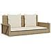 Panchina a Dondolo con Cuscini Beige 119x56x48 cm in Polyrattan - Foto miniatura 1