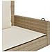 Panchina a Dondolo con Cuscini Beige 119x56x48 cm in Polyrattan - Foto miniatura 5