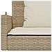 Panchina a Dondolo con Cuscini Beige 119x56x48 cm in Polyrattan - Foto miniatura 9