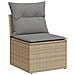 Set Divano da Giardino 6 pz con Cuscini Beige in Polyrattan - Foto miniatura 3
