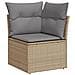 Set Divano da Giardino 6 pz con Cuscini Beige in Polyrattan - Foto miniatura 4