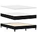 Letto con Box Spring con Materasso Nero 140x190 cm Tessuto - Foto miniatura 6