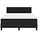 Letto con Box Spring con Materasso Nero 140x190 cm Tessuto - Foto miniatura 8