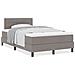 Letto con Rete con Materasso Taupe 120x200 cm Tessuto - Foto miniatura 4