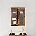 Mobile a Muro con Porte in Vetro - Legno Recuperato - 69.5x34x90 cm - Foto miniatura 4