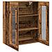 Mobile a Muro con Porte in Vetro - Legno Recuperato - 69.5x34x90 cm - Foto miniatura 5