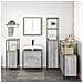 Set di mobili da bagno 5 pezzi vitaXL grigio sonoma in legno ingegnerizzato - Foto miniatura 4