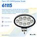 Faro Da Lavoro 8 Led Epistar Ovale A Largo Raggio Freddo 24 W Ip67 - Foto miniatura 3