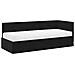 Cornice del letto ad angolo Nero 80 x 200 cm Velluto - Foto miniatura 1