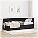 Cornice del letto ad angolo Nero 80 x 200 cm Velluto - Foto miniatura 2