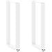 Gambe per tavolo consolle a forma di U 2 pz bianche 38x(72-73) cm in acciaio - Foto miniatura 1
