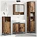 Set di mobili per il bagno con lo scaffale 3 pcs Legno vecchio - Foto miniatura 2