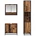Set di mobili per il bagno con lo scaffale 3 pcs Legno vecchio - Foto miniatura 8