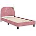 Struttura letto bambini con testata Rosa 90 x 200 cm Velluto - Foto miniatura 4
