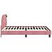 Struttura letto bambini con testata Rosa 90 x 200 cm Velluto - Foto miniatura 6