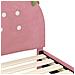 Struttura letto bambini con testata Rosa 90 x 200 cm Velluto - Foto miniatura 8