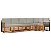 Set divani con cuscino 6 pcs Grigio Naturale e Chiaro - Foto miniatura 1