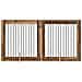 Cancello per cani con supporti 2 pcs Legno antico 100 x 100 cm - Foto miniatura 1