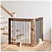 Cancello per cani con supporti 2 pcs Legno antico 100 x 100 cm - Foto miniatura 2