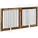 Cancello per cani con supporti 2 pcs Legno antico 100 x 100 cm - Foto miniatura 4