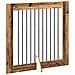 Cancello per cani con supporti 2 pcs Legno antico 100 x 100 cm - Foto miniatura 5