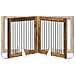 Cancello per cani con supporti 2 pcs Legno antico 100 x 100 cm - Foto miniatura 8