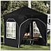 Tenda per feste a pop-up 192 x 192 x 245 cm Nero - Foto miniatura 2