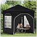Tenda per feste a pop-up 192 x 192 x 245 cm Nero - Foto miniatura 3