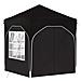 Tenda per feste a pop-up 192 x 192 x 245 cm Nero - Foto miniatura 5
