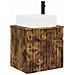 Mobile lavabo da parete Rovere Fumo 49 x 41 x 63 cm - Foto miniatura 1