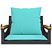 Panchina a Dondolo con Cuscini Nera 63x62x40 cm in Polyrattan - Foto miniatura 4