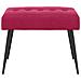 Panchina con bottoni imbottiti Rosso Vino 60 x 40 x 45 cm - Foto miniatura 4