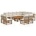 Set Divano da Giardino 13 pz Naturale e Bianco Crema polyrattan - Foto miniatura 1