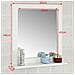 Specchio Da Bagno Con Mensola, Scaffale Da Parete, bianco, frg129-w, it - Foto miniatura 3