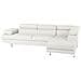 Divano Angolare Moderno In Pelle Sintetica Bianca Norrea - Foto miniatura 12
