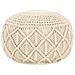 Pouf Lavorato A Mano 45x30 Cm In Juta - Foto miniatura 1