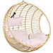 Poltrona Sospesa In Rattan Beige Con Piedistallo Aspio - Foto miniatura 13