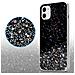 Custodia Compatibile Con Apple Iphone 11 Pro Max In Nero Con Glitter - Coperchio Protettivo In Silicone Tpu Flessibile Con Glitter Scintillanti - Foto miniatura 5