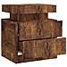 Comodino Rovere Fumo 45x35x52 cm in Legno Multistrato - Foto miniatura 3