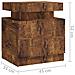Comodino Rovere Fumo 45x35x52 cm in Legno Multistrato - Foto miniatura 4