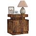 Comodino Rovere Fumo 45x35x52 cm in Legno Multistrato - Foto miniatura 5