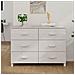Credenza Bianca 113x40x80 Cm In Legno Massello Di Pino - Foto miniatura 1