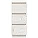 Credenza Bianca 32x34x75 Cm In Legno Massello Di Pino - Foto miniatura 4