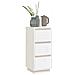 Credenza Bianca 32x34x75 Cm In Legno Massello Di Pino - Foto miniatura 8