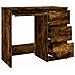 Scrivania Rovere Fumo 90x45x76 Cm In Legno Multistrato - Foto miniatura 6