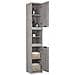 Armadietto Bagno Grigio Sonoma 32x34x188,5 cm Legno Multistrato - Foto miniatura 6