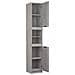 Armadietto Bagno Grigio Sonoma 32x34x188,5 cm Legno Multistrato - Foto miniatura 8