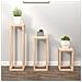 Set Supporti per Piante 3 pz in Legno Massello di Pino - Foto miniatura 1