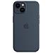 Iphone 14 Cover Magsafe In Silicone Colore Blu Tempesta - Foto miniatura 2
